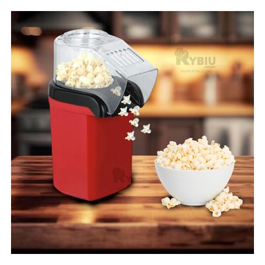 MÁQUINA POPCORN RYBIU EL30697 ARTEFACTO ANTIADHERENTE COLOR ROJO + GIFT MINIAGENDA