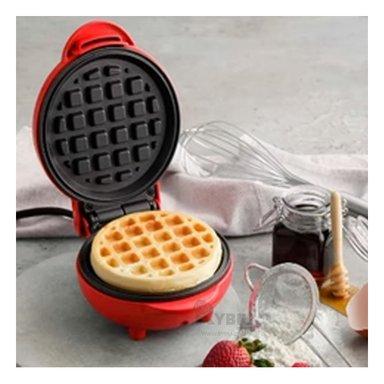 WAFLERA RYBIU EL30705 MINI TOSTADORA PAN CIRCULAR EN ROJO