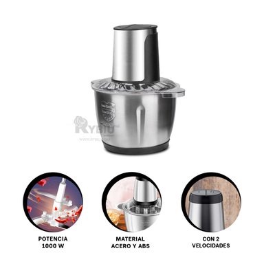 MOLEDORA RYBIU R.7030 1000 W ANTIDESLIZANTE 3 LITROS + BANDERITAS ADHESIVAS