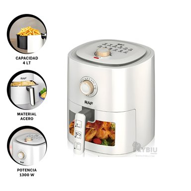 AIRFRYER RYBIU R7041 4L DIGITAL PARA COMIDAS EN BLANCO + POST-IT ADHESIVOS