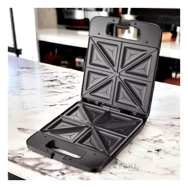 SANDWICHERA RYBIU EL32290 4 PANES EN NEGRO + PAPEL REGALO