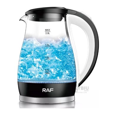 HERVIDOR RYBIU R7820 2L COMPACTO EN COLOR NEGRO + PAPEL REGALO