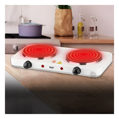 COCINA ELÉCTRICA RYBIU 2 QUEMADORES R820B BLANCO + REGALO AGENDITA