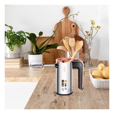 BATIDORA DE MANO RYBIU R5526 PARA HACER DIVERSOS PLATOS EN COLOR PLATEADO