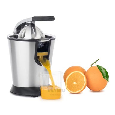 EXPRIMIDOR ELECTRICO RYBIU R623B 180 W PARA JUGOS DE 400 ML EN PLATEADO