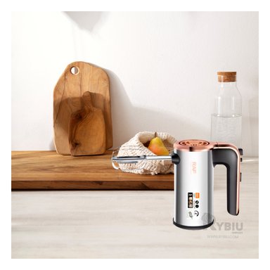 BATIDORA DE MANO RYBIU R5526 CON MOTOR SILENCIOSO EN PLATEADO Y+PAPEL DE REGALO