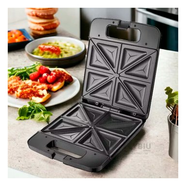 SANDWICHERA RYBIU EL32290 CAPACIDAD CUADRUPLE NEGRO + REGALO STICKERS