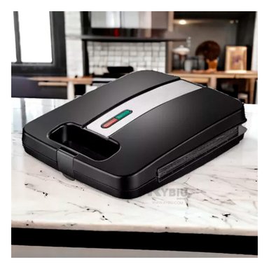 SANDWICHERA RYBIU EL32290 VERSATIL 4 PANES NEGRO + REGALO AGENDITA