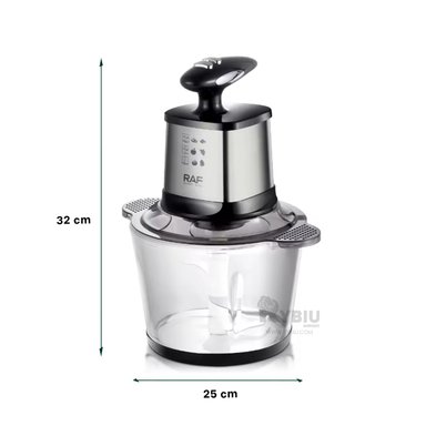 TRITURADOR RYBIU R7703 80 W COMPACTO DE 3L NEGRO + REGALO LIGAS PARA PEINAR