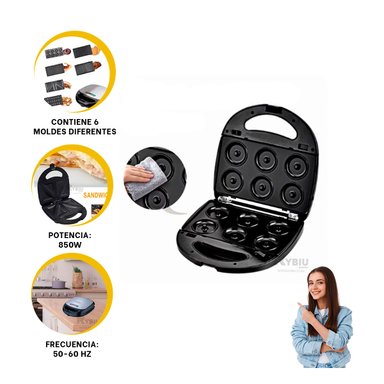 TOSTADOR RYBIU EL32292 PRACTICO 6 EN 1 EN NEGRO + REGALO AGENDITA