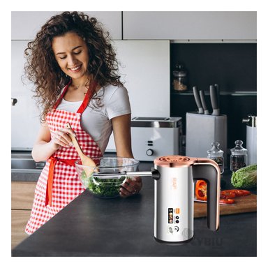 BATIDORA DE MANO RYBIU R5526 CON SOPORTE EN PLATEADO Y+REGALO STICKERS