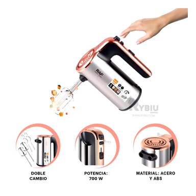 MEZCLADORA DE MANO RYBIU R5526 DE HUEVOS EN PLATEADO Y+POST-IT ADHESIVOS