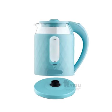 TETERA PARA BEBIDAS RYBIU BM-1812 2L EN CELESTE + REGALO STICKERS