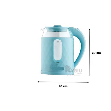 CALENTADOR DE AGUA RYBIU BM-1812 2L CELESTE + REGALO LIGAS PARA PEINAR