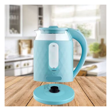 HERVIDOR A CONEXIÓN RYBIU BM-1812 2L HERVIDOR A CONEXION EN CELESTE + REGALO AGENDITA