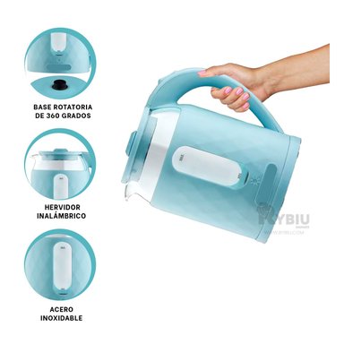 TETERA RYBIU BM-1812 2L AUTOMATICA EN CELESTE + GIFT STICKERS