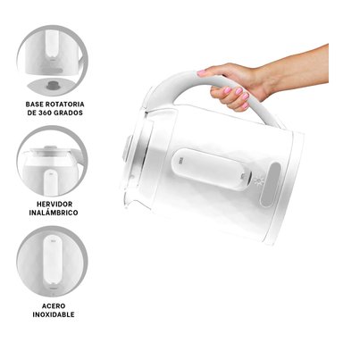 TETERA RYBIU BM-1812 2L FUNCIONAL EN BLANCO + ENVOLTORIO REGALO