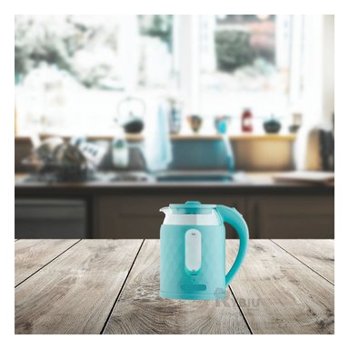 TETERA ELECTRICA RYBIU BM-1812 2L EN COLOR CELESTE + GIFT MINIAGENDA