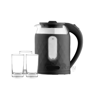 TETERA RYBIU BM-1812 2L FUNCIONAL EN NEGRO + ENVOLTORIO REGALO