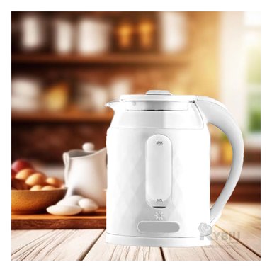 HERVIDOR RYBIU BM-1812 2L VERSATIL EN COLOR BLANCO + REGALO STICKERS