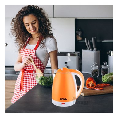 HERVIDOR DE AGUA RYBIU BM-1009 2 LITROS EN NARANJA + PAPEL REGALO