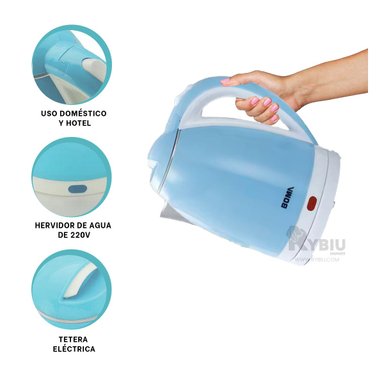 TETERA RYBIU BM-1009 2L TRANSPORTABLE EN CELESTE + ENVOLTORIO REGALO