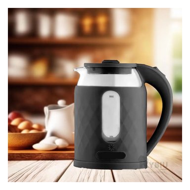 HERVIDOR RYBIU BM-1812 2L VERSATIL EN COLOR NEGRO + REGALO STICKERS