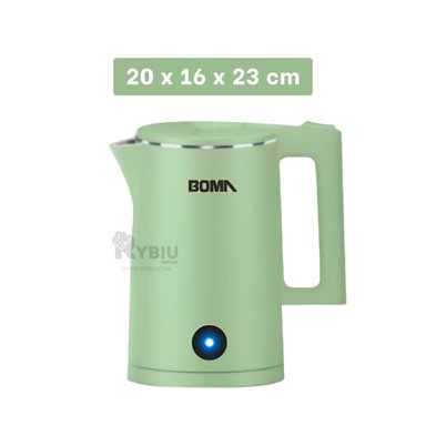 TETERA RYBIU BM-150A18 1800ML CON ENCHUFE COMODO VERDE + LIGAS REGALO