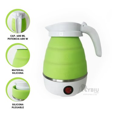 HERVIDOR DE INFUSIONES RYBIU EL32275 600ML VERDE + REGALO STICKERS