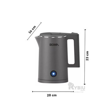 TETERA RYBIU BM-150A18 VIAJE 1800ML PLOMO + REGALO LIGAS PARA PEINAR