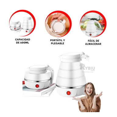 HERVIDOR RYBIU EL32274 600ML POTENTE EN BLANCO + ENVOLTORIO REGALO