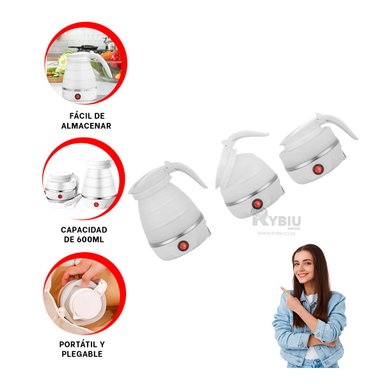 HERVIDOR DE BEBIDAS RYBIU EL32274 600ML CALIENTES BLANCO + GIFT STICKERS