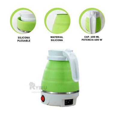HERVIDOR ELÉCTRICO RYBIU EL32275 600ML EN VERDE + REGALO AGENDITA