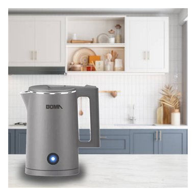 JARRA ELECTRICA RYBIU BM-150A18 1800ML CAPACIDAD EN COLOR PLOMO