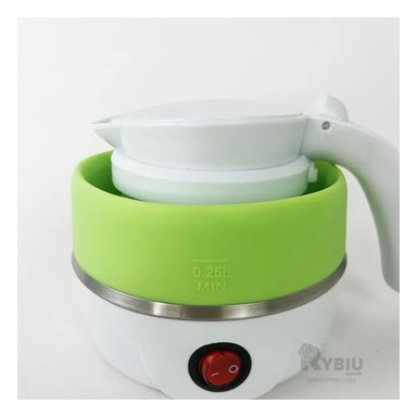HERVIDERO ELECTRICO RYBIU EL32275 600ML PLEGABLE SILICONA EN VERDE