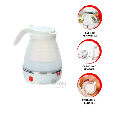 HERVIDOR ELÉCTRICO RYBIU EL32274 600ML EN BLANCO + REGALO AGENDITA
