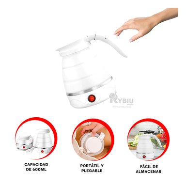 HERVIDOR DE INFUSIONES RYBIU EL32274 600ML BLANCO + REGALO STICKERS