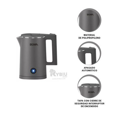 JARRON FUNCIONAL RYBIU BM-150A18 1800ML EN COLOR PLOMO + REGALO AGENDITA