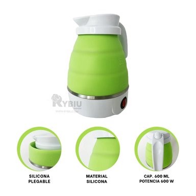 HERVIDOR DE BEBIDAS RYBIU EL32275 600ML CALIENTES VERDE + GIFT STICKERS