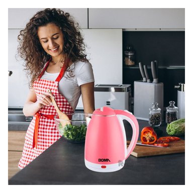 HERVIDOR DE AGUA RYBIU BM-1009 2 LITROS EN ROSADO + PAPEL REGALO