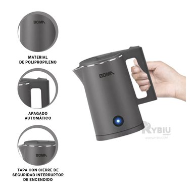 JARRON RYBIU BM-150A18 1800ML DOMESTICO EN COLOR PLOMO + GIFT STICKERS