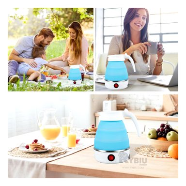 HERVIDERO PARA ACAMPAR RYBIU EL32277 600ML EN CELESTE + REGALO AGENDITA