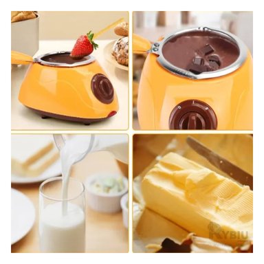OLLA RYBIU DERRETIR CHOCOLATE EN AMARILLO + PAPEL REGALO EL30713