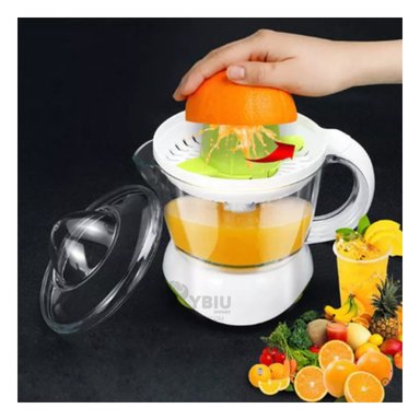 EXPRIMIDOR ELECTRICO DE JUGOS RYBIU BM-601H CON CAPACIDAD DE 1200ML BLANCO