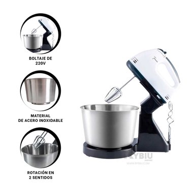 MEZCLADORA RYBIU PARA HACER PASTELES DE 2L BLANCO Y GIFT STICKERS