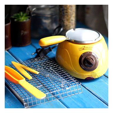 OLLA RYBIU CHOCOLATERA BUENA CON ACCESORIOS COLOR AMARILLO EL30713