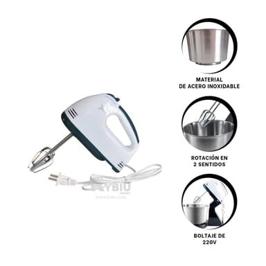 MEZCLADORA RYBIU CON MOTOR DE POSTRES 2L BLANCO Y REGALO STICKERS - 3