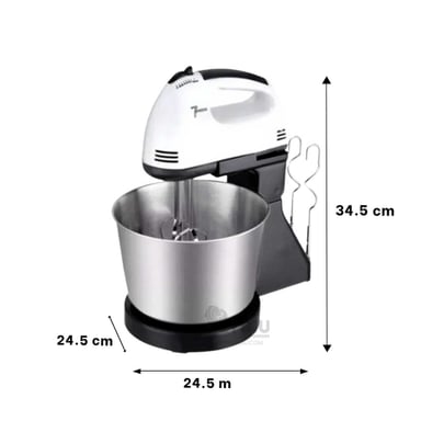 MEZCLADORA RYBIU CON MOTOR DE POSTRES 2L BLANCO Y REGALO STICKERS - 5