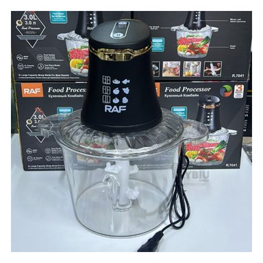 PROCESADOR DE ALIMENTOS RYBIU R-7041 CON 4 CUCHILLAS EN COLOR NEGRO