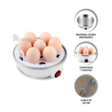 HERVIDORA RYBIU EL30689 7L PARA CASA TONO BLANCO + REGALO LIGAS PARA PEINAR